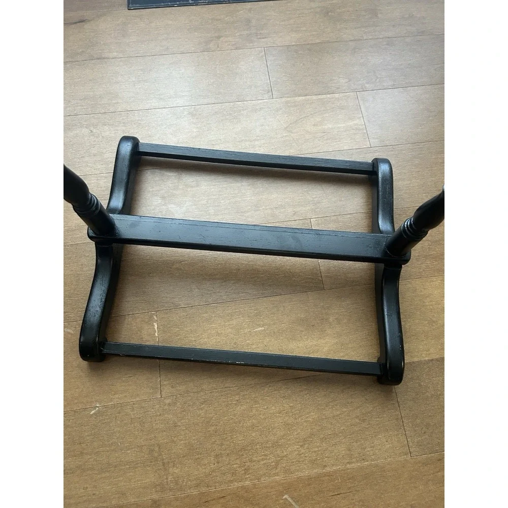 Freestanding Black Wooden Valet Stand